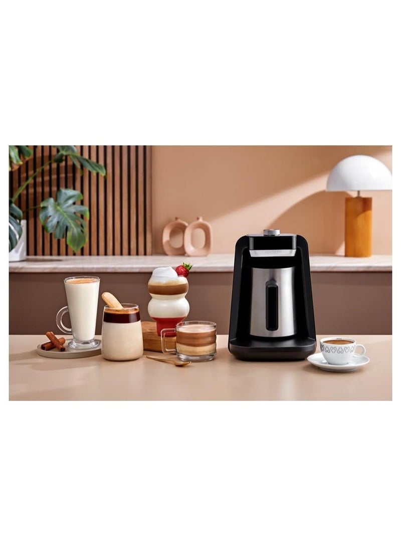 ارزوم اوكا آلة قهوة تركية أوكا ريتش سبين برو أوتوماتيكية | تكنولوجيا التحضير بالدوران الحاصلة على براءة اختراع | الجرعات التلقائية، مقاومة الانسكاب، سعة 5 أكواب | ماكينة قهوة كهربائية يونانية وبوسنية | ضمان سنة واحدة - Image 4